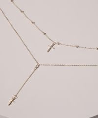 Colar-Feminino-Duplo-com-Pingente-de-Cruz-Dourado-9972311-Dourado_1