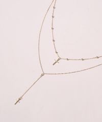 Colar-Feminino-Duplo-com-Pingente-de-Cruz-Dourado-9972311-Dourado_3