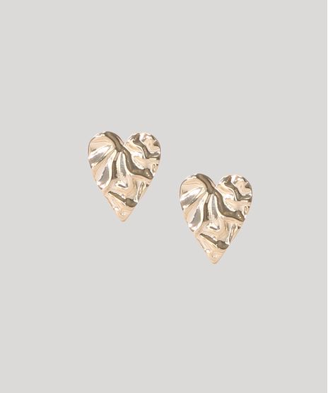 Brinco-Feminino-Texturizado-Coracao-Organico-Dourado-9972315-Dourado_1