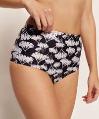 Biquini-Calcinha-Ostra-Brasil-Hot-Pant-Estampado-Floral-com-Protecao-UV50--Preto-9963433-Preto_1