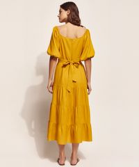 Vestido-Feminino-Ostra-Brasil-Midi-com-Linho-e-Cinto-Manga-Bufante-Mostarda-9963258-Mostarda_2
