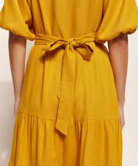 Vestido-Feminino-Ostra-Brasil-Midi-com-Linho-e-Cinto-Manga-Bufante-Mostarda-9963258-Mostarda_5