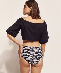 Blusa-Feminina-Ostra-Brasil-Cropped-com-Linho-e-Argola-Manga-Bufante-Decote-V-Preta-9963255-Preto_2