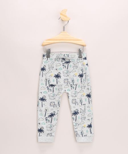 Calca-Infantil-Estampado-de-Bichos-com-Cordao-Cinza-Mescla-Claro-9968240-Cinza_Mescla_Claro_1