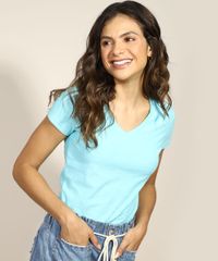 Blusa-Feminina-Basica-Flame-Manga-Curta-Decote-V-Azul-Claro-8525926-Azul_Claro_2_1