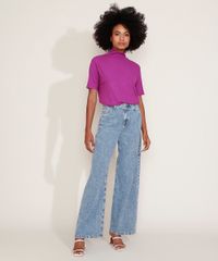 Blusa-Feminina-Mindset-Canelada-Manga-Curta-Gola-Alta-Roxa-9950305-Roxo_1_3