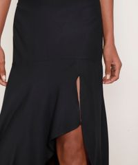 Saia-Feminina-Mindset-Longa-Maquinetada-com-Fenda-e-Babado-Preta-9974832-Preto_5