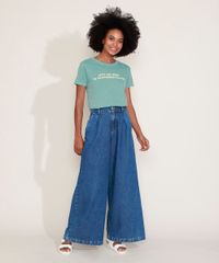 T-Shirt-Feminina-Mindset--Life-s-Too-Short--Manga-Curta-Decote-Redondo-Verde-9974960-Verde_3