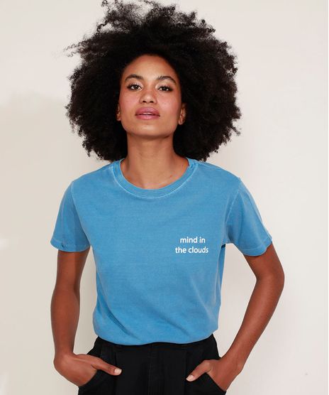 T-Shirt-Feminina-Mindset--Mind-in-the-Clouds--Manga-Curta-Decote-Redondo-Azul-9974961-Azul_1