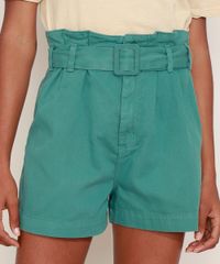 Short-de-Sarja-Feminino-Mindset-Clochard-Cintura-Super-Alta-Alfaiatado-com-Cinto-Verde-Escuro-9964422-Verde_Escuro_1