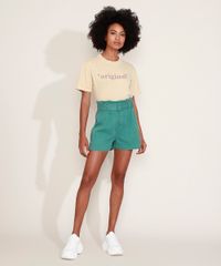 Short-de-Sarja-Feminino-Mindset-Clochard-Cintura-Super-Alta-Alfaiatado-com-Cinto-Verde-Escuro-9964422-Verde_Escuro_3