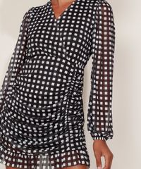 Vestido-de-Tule-Feminino-Mindset-Curto-Estampado-Xadrez-Vichy-Manga-Bufante-Preto-9975488-Preto_4