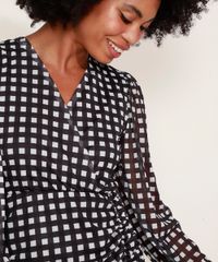 Vestido-de-Tule-Feminino-Mindset-Curto-Estampado-Xadrez-Vichy-Manga-Bufante-Preto-9975488-Preto_5