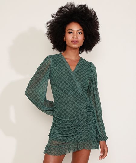 Vestido-de-Tule-Feminino-Mindset-Curto-Estampado-Floral-Manga-Bufante-Verde-Escuro-9975489-Verde_Escuro_1