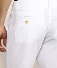 Bermuda-Masculina-de-Sarja-Reta-com-Bolsos-Branco-9970046-Branco_6