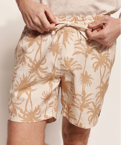 Bermuda-Masculina-de-Sarja-Birden-Coqueiros-com-Bolsos-e-Cordao-Bege-Claro-9970121-Bege_Claro_1