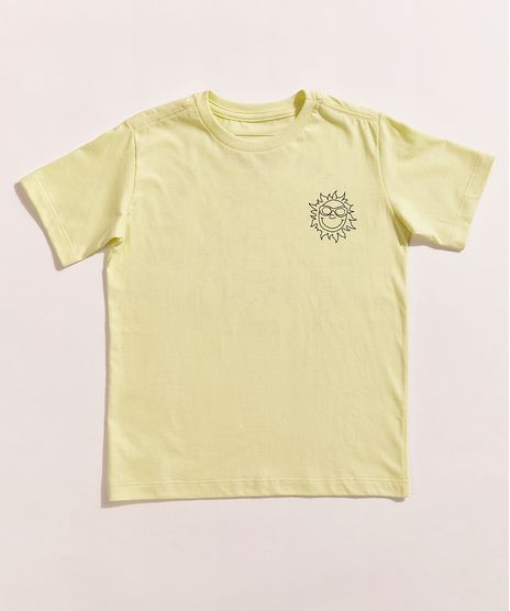 Camiseta-Infantil-Birden-Tal-Pai-Tal-Filho-Sol--Radiate-Positivy--Manga-Curta-Gola-Careca-Amarelo-Claro-9967768-Amarelo_Claro_1