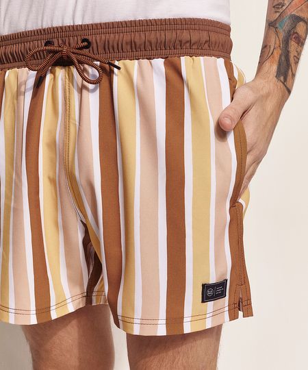 Short-Surf-Masculino-Birden-Deserto-Listrado-com-Bolsos-e-Elastico-Marrom-9970206-Marrom_1