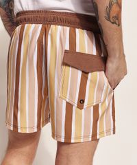 Short-Surf-Masculino-Birden-Deserto-Listrado-com-Bolsos-e-Elastico-Marrom-9970206-Marrom_2