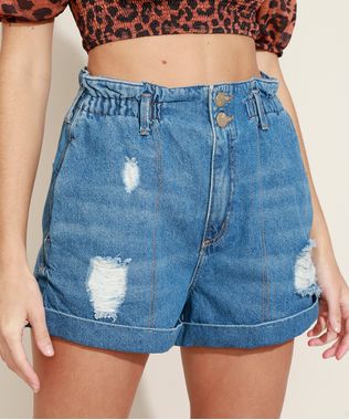 Short-Jeans-Feminino-Hype-Clochard-Destroyed-com-Barra-Dobrada-Azul-Medio-9970329-Azul_Medio_1