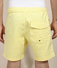 Bermuda-Masculina-de-Sarja-Birden-com-Bolsos-e-Cordao-Amarela-9971328-Amarelo_2