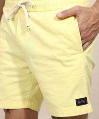 Bermuda-Masculina-de-Sarja-Birden-com-Bolsos-e-Cordao-Amarela-9971328-Amarelo_4