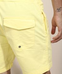 Bermuda-Masculina-de-Sarja-Birden-com-Bolsos-e-Cordao-Amarela-9971328-Amarelo_5