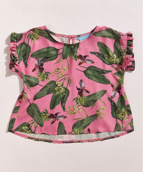 Blusa-Infantil-EMI-Beachwear-Ampla-Estampada-Bananeiras-Manga-Curta-com-Babados-Rosa-9965146-Rosa_1