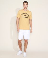 Camiseta-Masculina--Searching--Manga-Curta-Gola-Careca-Amarela-9612098-Amarelo_1_3