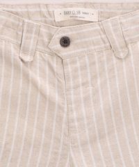 Bermuda-de-Sarja-Infantil-Reta-com-Linho-Listrada-Kaki-9947975-Kaki_4