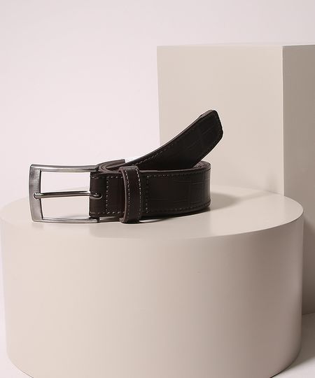Cinto-Masculino-Texturizado-Croco-Marrom-9966285-Marrom_1