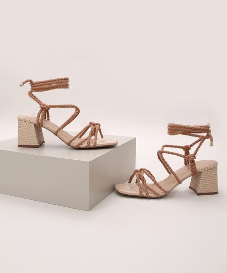 Sandalia-Feminina-Oneself-Salto-Grosso-Medio-com-Corda-e-Amarracao-Bege-9975013-Bege_1