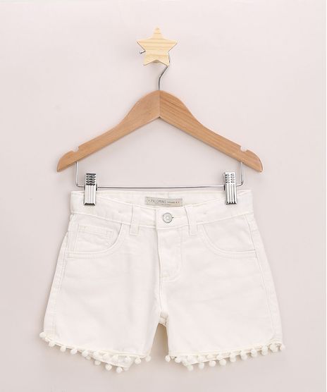 Short-de-Sarja-Infantil-com-Pompons-e-Bolsos-Branco-9965929-Branco_1