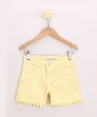 Short-de-Sarja-Infantil-com-Pompons-e-Bolsos-Amarelo-9965934-Amarelo_1