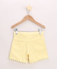 Short-de-Sarja-Infantil-com-Pompons-e-Bolsos-Amarelo-9965934-Amarelo_2