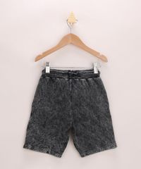 Bermuda-de-Moletom-Infantil-Marmorizada-Preta-9970040-Preto_2