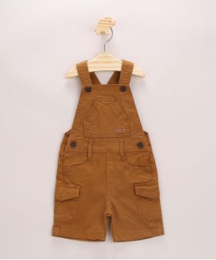 Jardineira-de-Sarja-Infantil-com-Bolsos-Marrom-9964611-Marrom_1