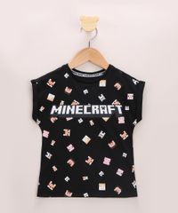 Blusa-Infantil-Estampada-Minecraft-Manga-Curta-Preta-9965201-Preto_1