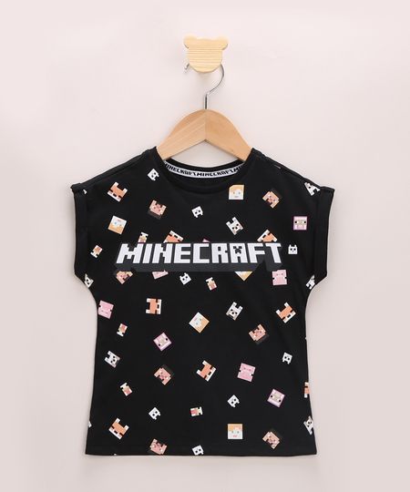 Blusa-Infantil-Estampada-Minecraft-Manga-Curta-Preta-9965201-Preto_1