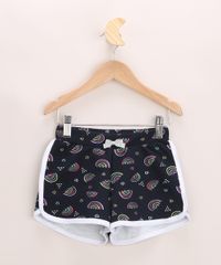 Short-de-Moletom-Infantil-Running-Estampado-de-Arco-Iris-Azul-Marinho-9966731-Azul_Marinho_1