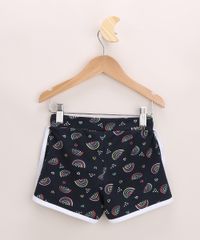 Short-de-Moletom-Infantil-Running-Estampado-de-Arco-Iris-Azul-Marinho-9966731-Azul_Marinho_2