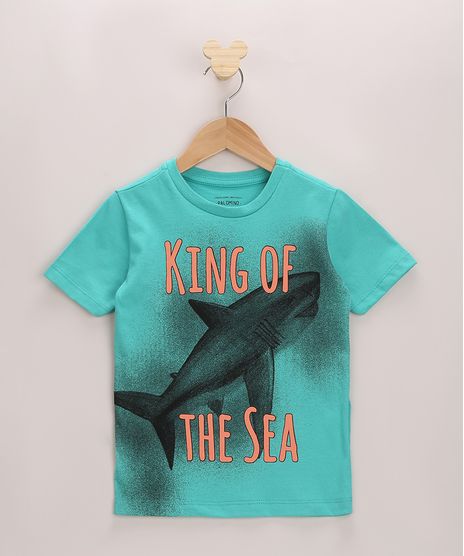 Camiseta-Infantil--King-of-The-Sea--Tubarao-Manga-Curta-Verde-9977197-Verde_1