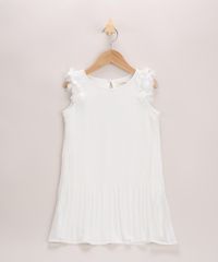 Vestido-Infantil-Plissado-com-Flores-Branco-9953835-Branco_1