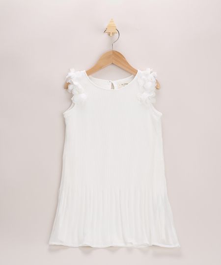 Vestido-Infantil-Plissado-com-Flores-Branco-9953835-Branco_1 Vestido-Infantil-Plissado-com-Flores-Branco-9953835-Branco_1