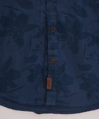 Camisa-Infantil-Estampada-de-Folhagens-Manga-Curta-Azul-Marinho-9545237-Azul_Marinho_4