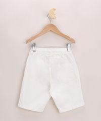 Bermuda-de-Sarja-Infantil-com-Bolsos-e-Cordao-Branca-9943494-Branco_2