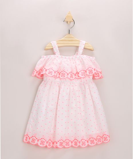 Vestido-Infantil-Estampado-Poa-Neon-com-Bordado-Branco-9953649-Branco_1