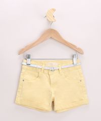 Short-de-Sarja-Infantil-com-Barra-Dobrado-e-Cinto-Amarelo-9967121-Amarelo_1