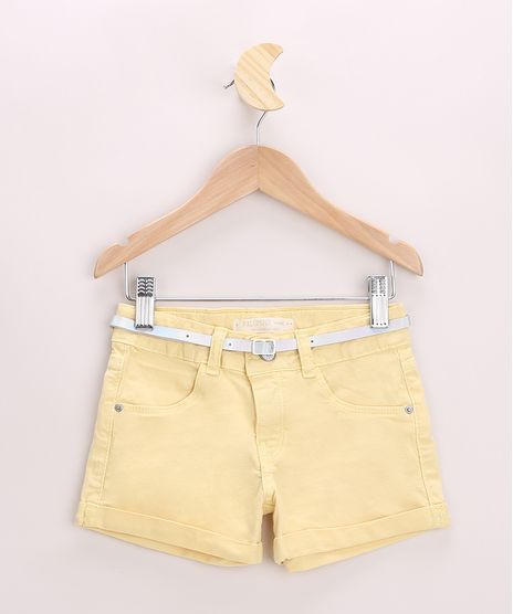 Short-de-Sarja-Infantil-com-Barra-Dobrado-e-Cinto-Amarelo-9967121-Amarelo_1