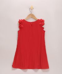 Vestido-Infantil-Plissado-com-Flores-Vermelho-9953833-Vermelho_2